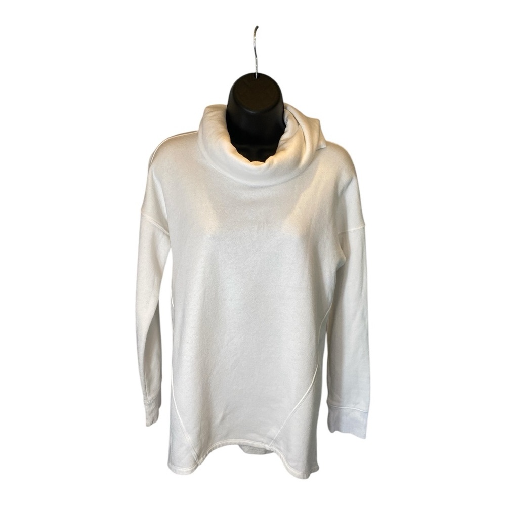Xersion Oversized fleeced lined Cozy White Turtleneck SweaterS
